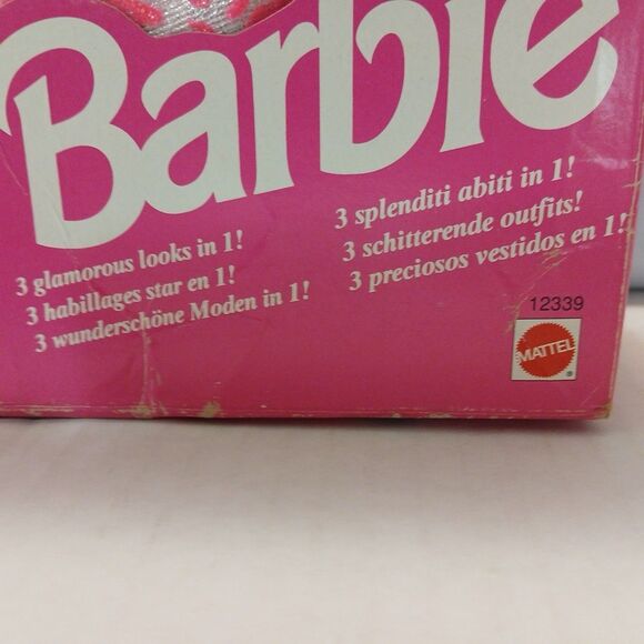 VTG Barbie 3 Looks Barbie, 3 Outfits in One 12339 Mattel 1994 Never Out Of Box - Picture 6 of 16